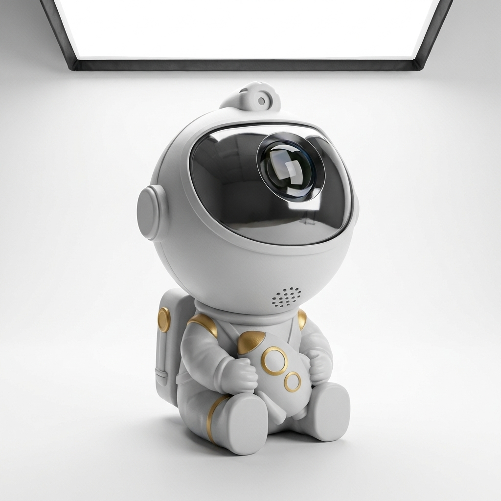 Astronaut Galaxy Projector on a white background